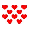 Adesivo Parede Infantil Quarto Sala Coração 5x6cm Vermelha - 1