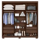 Ver imagem 2 de Guarda Roupa Casal Confort 3 Portas 4 Gavetas Jacarandá Fosco - Zanzini