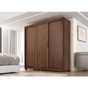 Ver imagem 4 de Guarda Roupa Casal Confort 3 Portas 4 Gavetas Jacarandá Fosco - Zanzini