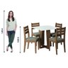 Conjunto de Mesa Sala de Jantar Athenas Quadrada 0,90m 4 Cadeiras Dakar Cedro / Off White / Mascavo - 5