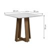 Conjunto de Mesa Sala de Jantar Athenas Quadrada 0,90m 4 Cadeiras Dakar Cedro / Off White / Mascavo - 2