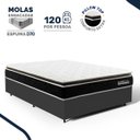 Ver imagem 3 de Cama Box com Colchão de Molas Ensacadas Pillow Top Black Spring D70 Casal 138cm