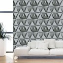 Ver imagem 1 de Papel de Parede 3d Geométrico Cinza + Cola para Aplicação Lcpe156360104s