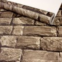 Ver imagem 3 de Papel de Parede Pedra 3d Bege Escuro Vinilico Lavável+ Cola para Aplicação