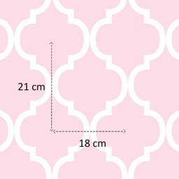 Papel de Parede Infantil Rosa Geométrico + Cola | 181126bb - 4