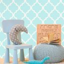Ver imagem 1 de Papel de Parede Infantil Azul Grade + Cola | 181125bb