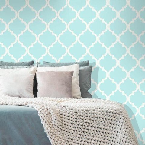 Papel de Parede Azul Grade + Cola | 181125q