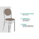 Ver imagem 6 de Conjunto: Mesa de Cozinha 1556 Aço 136cm + 6 Cadeiras 190 Prata/Freijo - Prata/Corano Cacau -