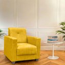 Ver imagem 2 de Kit Poltrona Cadeira para Sala Confortável Reforçada Veneza Suede