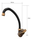 Ver imagem 2 de Torneira Cozinha Premium Móvel 1/4 Acquabios - Preta Dourada