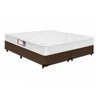 Cama Box Bipartido Queen Colchão Espuma D45 Black White Euro Double Face Castor + Box Suede 65x158x1 - 1