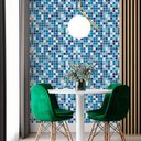Ver imagem 1 de Papel de Parede Adesivo Pastilha Azul - 2,5m