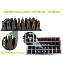 BANDEJA PLANTIO MUDAS HORTALIÇAS 32 TUBETES PLÁSTICO 15 UND - 2