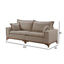 Ver imagem 3 de Sofá 3 Lugares Living Linho M-47 Martins Bege