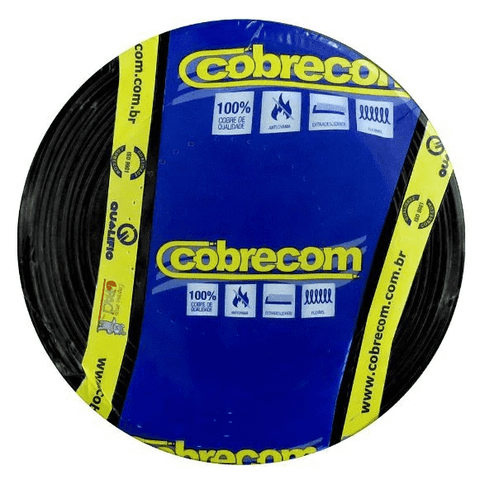 Cabo Flexivel 4,00mm Preto 750v Rolo C/100 Metros