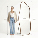 Ver imagem 2 de Espelho Grande Corpo Inteiro com Moldura Metal Orgânico 170x70cm com Suporte de Chão