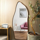 Ver mais imagens de Espelho Grande Corpo Inteiro com Moldura Metal Orgânico 170x70cm com Suporte de Chão