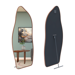 Espelho Grande Corpo Inteiro com Moldura Metal Orgânico 170x70cm com Suporte de Chão - 1