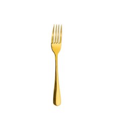 Conjunto 6 Garfos Mesa Elite Dourado Talheres Gourmet Mix em Aço Inox - 2