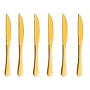 Ver imagem 1 de Conjunto 6 Facas Churrasco Elite Dourado Talheres Gourmet Mix em Aço Inox