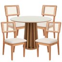 Ver imagem 1 de Conjunto de Jantar Mesa 4 Cadeiras Mdf