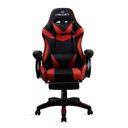 Ver imagem 2 de Cadeira Gamer Vermelho e Preto Healer Level Reclinável Giratória com Apoio de Pés