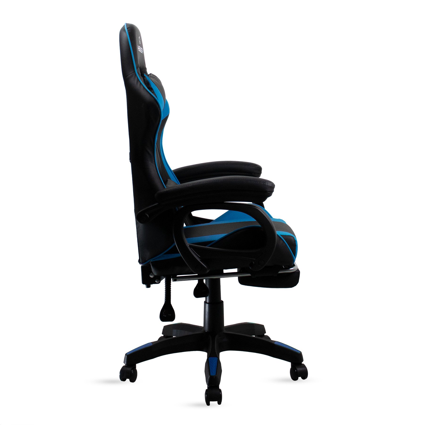 Cadeira Gamer Azul e Preto Healer Level Reclinável Giratória com Apoio de Pés - 3
