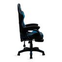 Ver imagem 3 de Cadeira Gamer Azul e Preto Healer Level Reclinável Giratória com Apoio de Pés