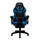 Ver imagem 2 de Cadeira Gamer Azul e Preto Healer Level Reclinável Giratória com Apoio de Pés