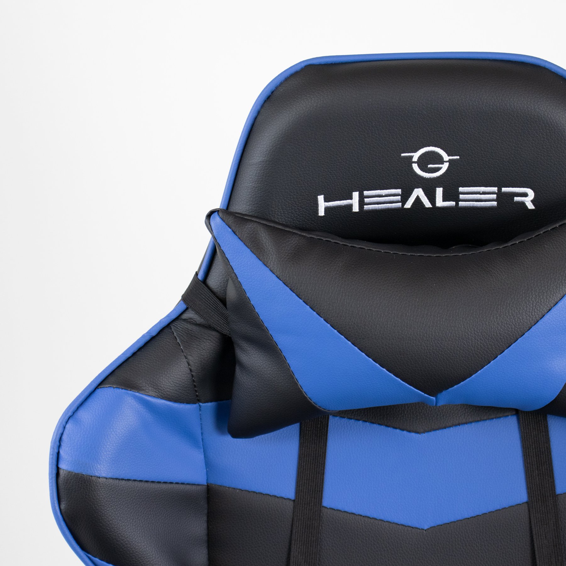 Cadeira Gamer Azul e Preto Healer Level Reclinável Giratória com Apoio de Pés - 8
