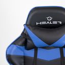 Ver mais imagens de Cadeira Gamer Azul e Preto Healer Level Reclinável Giratória com Apoio de Pés