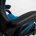 Ver imagem 7 de Cadeira Gamer Azul e Preto Healer Level Reclinável Giratória com Apoio de Pés