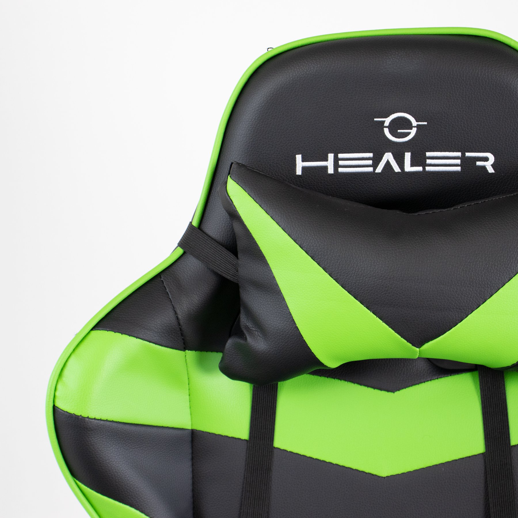 Cadeira Gamer Verde e Preto Healer Level Reclinável Giratória com Apoio de Pés - 8
