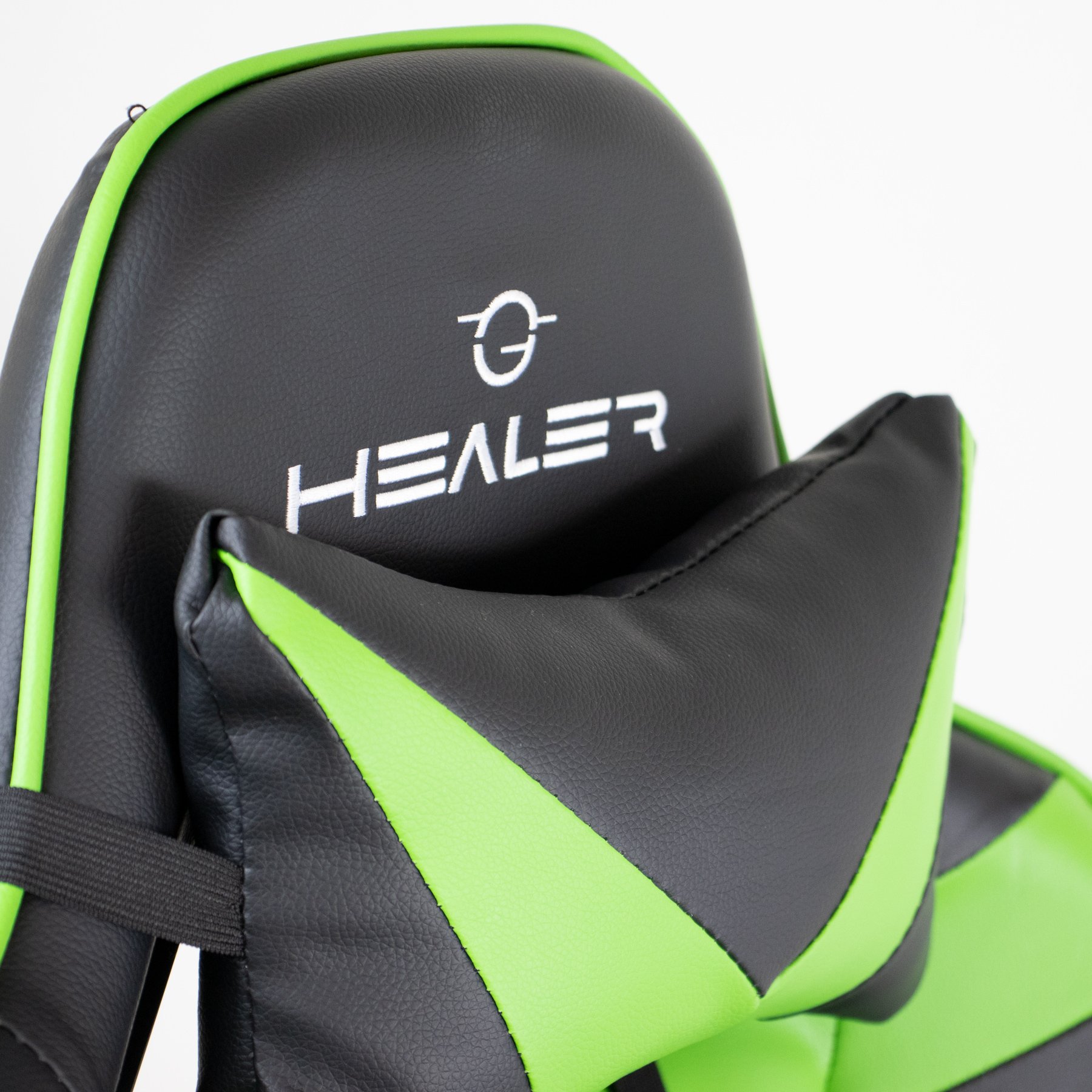 Cadeira Gamer Verde e Preto Healer Level Reclinável Giratória com Apoio de Pés - 7