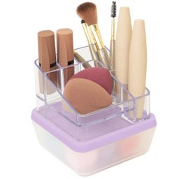 Organizador De Cosméticos 6 Divisórias Caixa Organizadora Mini Com Tampa Lilás Dello - 1 Organizador De Cosméticos 6 Divisórias Caixa Organizadora Mini Com Tampa Lilás Dello - 1
