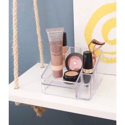 Organizador De Cosméticos 6 Divisórias Caixa Organizadora Mini Com Tampa Lilás Dello - 5 Organizador De Cosméticos 6 Divisórias Caixa Organizadora Mini Com Tampa Lilás Dello - 5