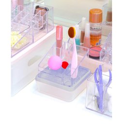 Organizador De Cosméticos 6 Divisórias Caixa Organizadora Mini Com Tampa Lilás Dello - 2 Organizador De Cosméticos 6 Divisórias Caixa Organizadora Mini Com Tampa Lilás Dello - 2