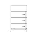 Ver imagem 6 de Cristaleira Estante Alta Refresh 148,5cm com 2 Portas de Vidro e 3 Prateleiras para Sala de Estar