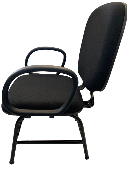 Cadeira Para Obeso Reforçada Até 170 Kg J Serrano Preto - 3