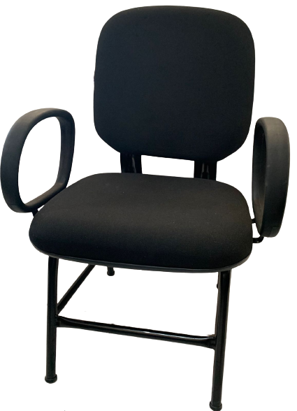 Cadeira Para Obeso Reforçada Até 170 Kg J Serrano Preto