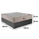 Ver imagem 6 de Cama Box Baú Casal Bipartido Sintético + Colchão Ortobom Airtech Molas Ensacadas 65x138x188 Cinza