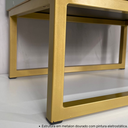 Ver imagem 7 de Mesa de Cabeceira Industrial Mdf com Pés Metalon Dourado Plancasa:verde Jade