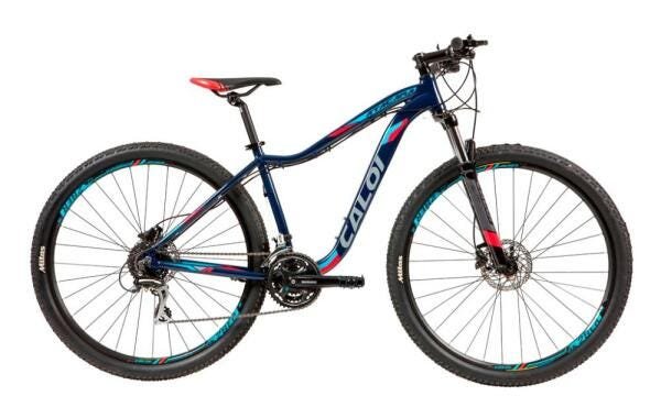 Bicicleta MTB Caloi Atacama feminina Aro 29 - Susp Diant - 17" - 24 Vel - Azul - 1