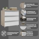 Ver imagem 6 de Gabinete Banheiro Gaveteiro Multiuso Penteadeira Area de Servico 3 Gavetas 60cm com Rodinhas
