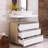 Gaveteiro Gabinete Banheiro Rodinhas 60cm 3 Gavetas Multiuso - 2