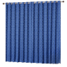 Cortina Jacquard 2,80x2,30 Para Varão Simples:Azul - 1