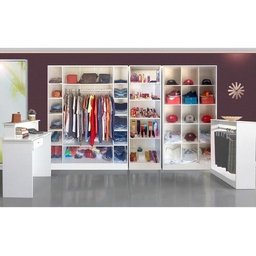 Expositor Colméia Armário Arara Balcão = Loja Completa - Branco - 1