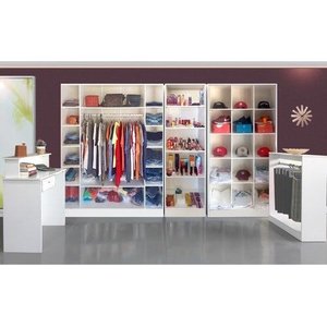 Expositor Colméia Armário Arara Balcão = Loja Completa - Branco