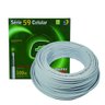 Cabo Coaxial 90% de Malha 75 Ohms Serie 59 com 100m Branco - 2