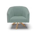 Ver imagem 6 de Poltrona Decorativa Kit 2 Stella Base de Madeira Giratória Ma30 Veludo Cotelê Menta D03 - D’Rossi